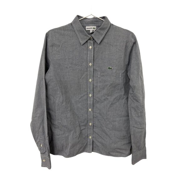 Lacoste Grey Button-Up Shirt - Picture 1 of 3